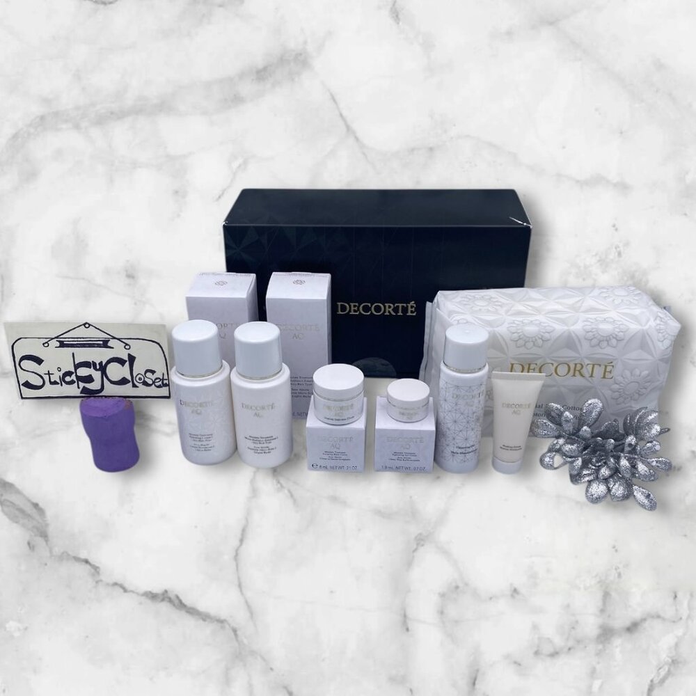 DECORTE Skincare Set-Cleansing,Lotion,Emulsion,Eye,Balm,Cream&Pads-7pc-BOXED-NEW